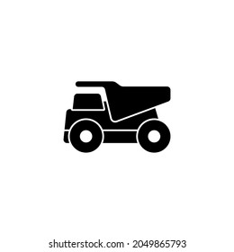 sand truck icon is designed in solid style and glyph style in transport icon theme