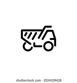 Sand Truck Monoline Icon Logo for Graphic Design