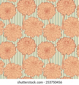 Sand vintage aster pattern with stripe