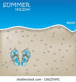 Sand vintage summer background vector