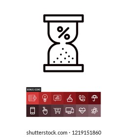 Sand watch cyber monday vector icon