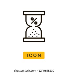 Sand watch cyber monday vector icon