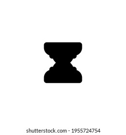 Sand watch flat icon. Simple style big sale  poster design background symbol.Logo design element. T-shirt printing. Vector for sticker.