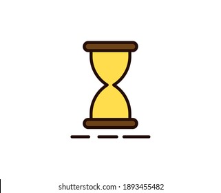 Sand watch flat icon. Single high quality outline symbol for web design or mobile app.  Sand watch thin line signs for design logo, visit card, etc. Outline pictogram EPS10