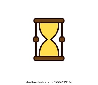 Sand watch flat icon. Single high quality outline symbol for web design or mobile app.  Sand watch thin line signs for design logo, visit card, etc. Outline pictogram EPS10