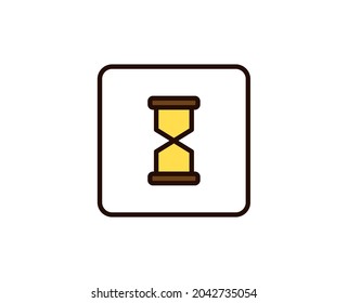 Sand watch flat icon. Single high quality outline symbol for web design or mobile app.  Sand watch thin line signs for design logo, visit card, etc. Outline pictogram EPS10