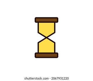 Sand watch flat icon. Single high quality outline symbol for web design or mobile app.  Sand watch thin line signs for design logo, visit card, etc. Outline pictogram EPS10