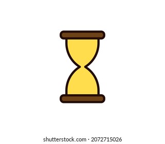 Icono de reloj de arena. Símbolo de esquema único de alta calidad para diseño web o aplicación móvil.  Señales de la línea delgada para el diseño del logotipo, tarjeta de visita, etc. Pictograma de contorno EPS10