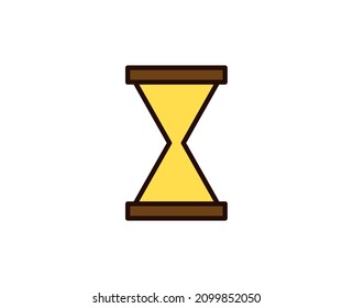 Sand watch flat icon. Single high quality outline symbol for web design or mobile app.  Sand watch thin line signs for design logo, visit card, etc. Outline pictogram EPS10