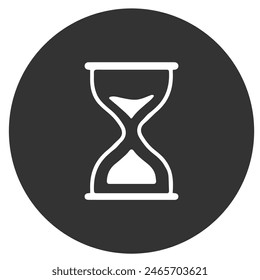 Sand watch icon. Hourglass symbol. Flat vector illustration.