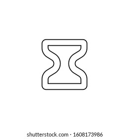 Sand watch icon. Loading button. Logo design element.