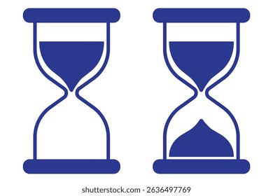 Sand watch icon set . Hourglass symbol. Flat vector graphic design elements, simple standby waiting slow time design pictogram, infographic interface element, used for apps logo web buttons ui ux