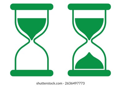 Sand watch icon set . Hourglass symbol. Flat vector graphic design elements, simple standby waiting slow time design pictogram, infographic interface element, used for apps logo web buttons ui ux