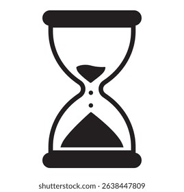 Sand watch icon set. Hourglass symbol. Waiting time concept.