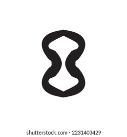 Sand watch icon. Simple style antique shop poster background symbol. Sand watch brand logo design element. Sand watch t-shirt printing. Vector for sticker.