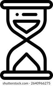 sand watch icon. Thin Linear Style Design Isolated On White Background