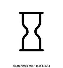 sand watch line icon on white background