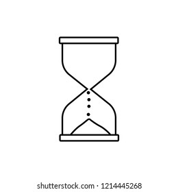 sand watch line icon. Thin graphic elements vector illustration, outline pattern on a white background.