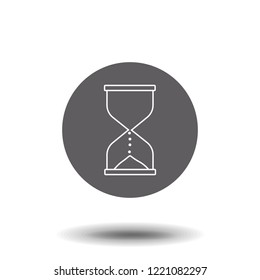 sand watch line icon. Thin graphic elements vector illustration, outline pattern on a white background.