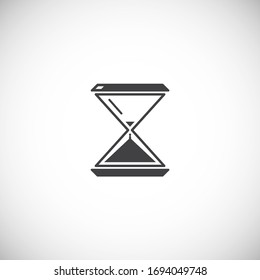Sand watch related icon on background for graphic and web design. Creative illustration concept symbol for web or mobile app.