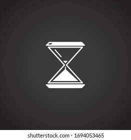 Sand watch related icon on background for graphic and web design. Creative illustration concept symbol for web or mobile app.