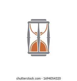 Sand watch related icon on background for graphic and web design. Creative illustration concept symbol for web or mobile app.