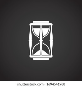 Sand watch related icon on background for graphic and web design. Creative illustration concept symbol for web or mobile app.