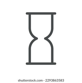 Sand watch related icon outline and linear vector.