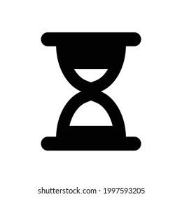 Icono de vector de reloj de arena, aislado en fondo blanco