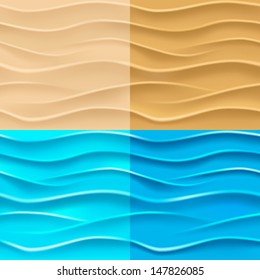 Sand and water background. Seamless texture. Mesh. Vector eps 10.