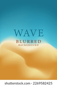 Sand wave, blurred background. Design template for poster, banner. Beautiful summer background in warm colors. Vector illustration.