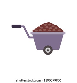 sand In wheelbarrow colored icon. Element of colored construction sign for mobile concept and web apps. Color sand In wheelbarrow icon can be used for web and mobile on white background