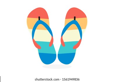 Sandal beach wear multicolor.Flip flops.