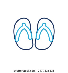 sandal colored line icon vector design good for web or mobile app