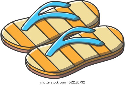 Sandal doodle illustration design