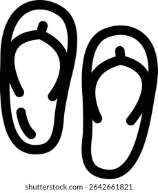 sandal editable cartoon style sticker vector