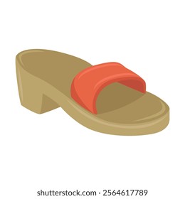 Woman’s Sandal Emoji Icon Illustration. Summer Shoes Vector Symbol Emoticon Design Doodle Vector.