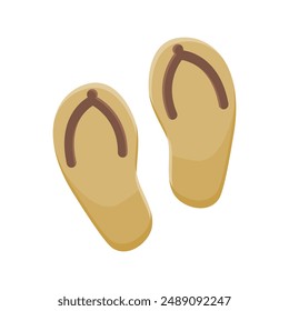 Sandal flat illustration. Slippers clipart design