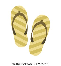 Sandal flat illustration. Slippers clipart design