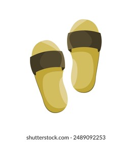 Sandal flat illustration. Slippers clipart design