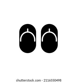 Sandal, Schuhe, Slipper, Flip-Flop Solid Icon Design Konzept. Geeignet für jeden Zweck