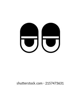 Sandal, Footwear, Slipper, Flip-Flop Solid Line Icon Vector Illustration Logo Template. Suitable For Many Purposes.