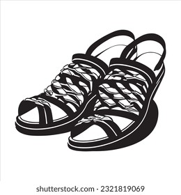 Vector de diseño gráfico de arena Ilustración blanco negro