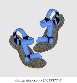 Sandal Gunung Vector Image And Illustration