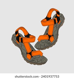 Sandal Gunung Vektorbild und Illustration