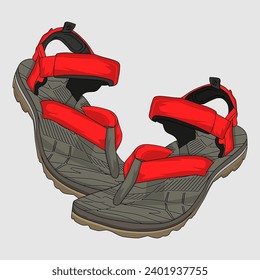 Sandal Gunung Vector Image And Illustration