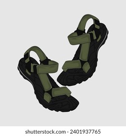 Sandal Gunung Vector Image And Illustration