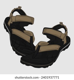 Sandal Gunung Vektorbild und Illustration