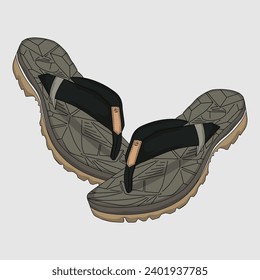 Sandal Gunung Vector Image And Illustration