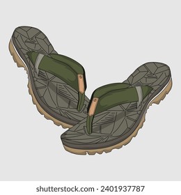 Sandal Gunung Vector Image And Illustration